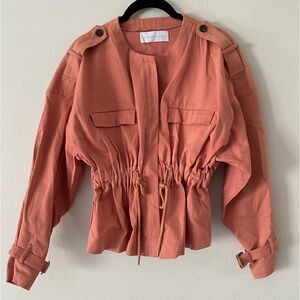 Cropped trench jacket